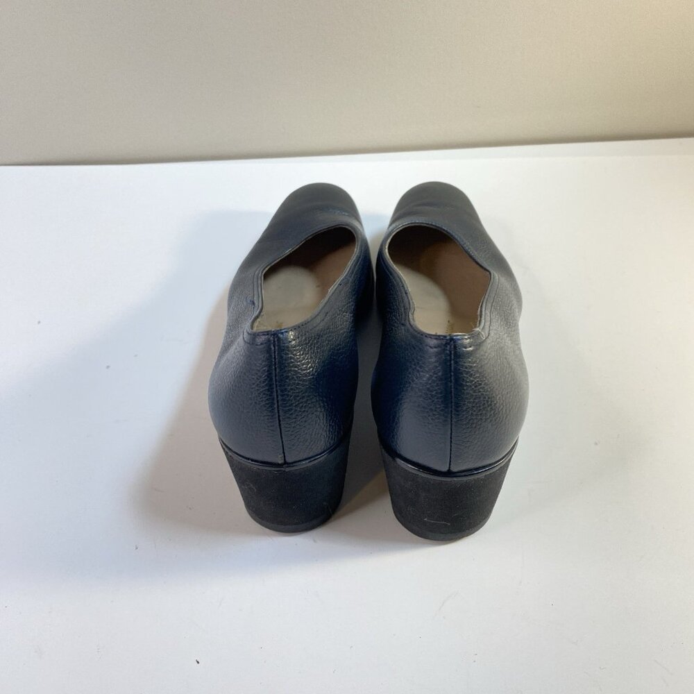 Salvatore Ferragamo Italian Boutique Womens Shoes Wedge Flats Size 8 Black - Picture 3 of 12